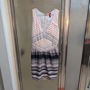 Elegant Striped Sleeveless Dress